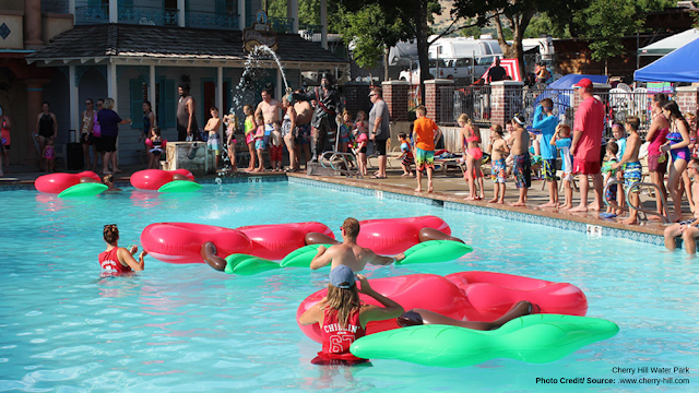 lifeguards in the water ready for swimmers