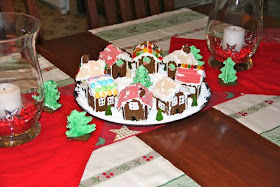 a ginger bread village at Christmas