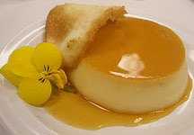 Coconut Crème Caramel with Coconut Tuile 