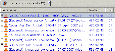 Screenshot: ZDF-Sendung als Downloadangebot in Tauschbörse eMule