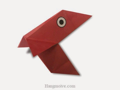 Cách gấp, xếp con chim đòi ăn bằng giấy origami - Video hướng dẫn xếp hình - How to make a Pakun