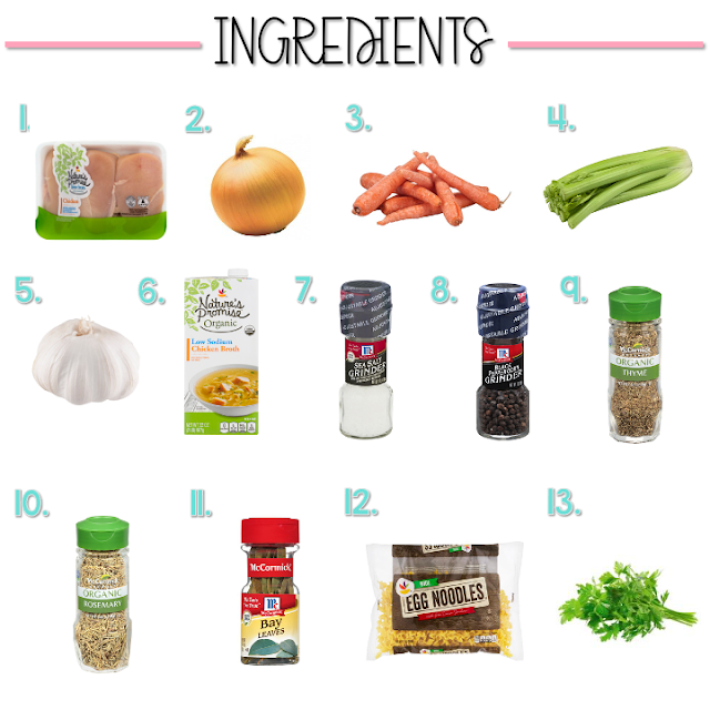 chicken noodle soup ingredients