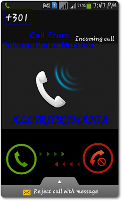 Call Received From International Number