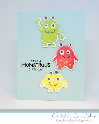 Have a Monstrous Birthday card-designed by Lori Tecler/Inking Aloud-stamps and dies from My Favorite Things