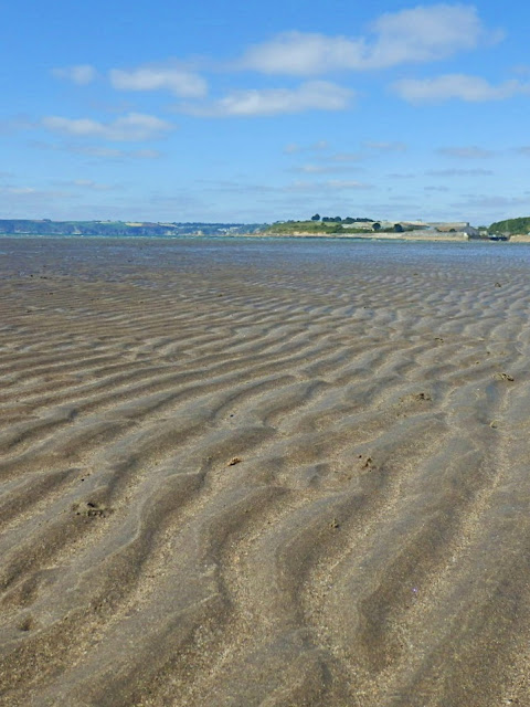 Sand when tide out at Par, Cornwall