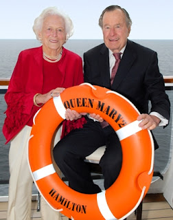 Cunard Line's Queen Mary 2 - Former President George and Barbara Bush