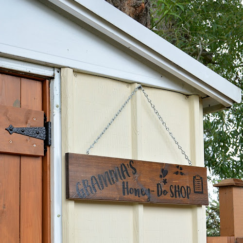 Faux Wood Burned Honey-Do Garden Shed Sign