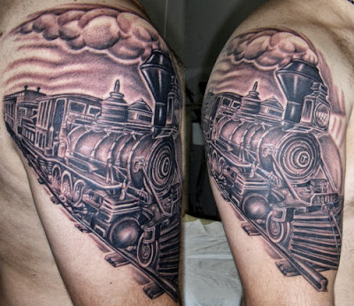 Train Tattoo on arm