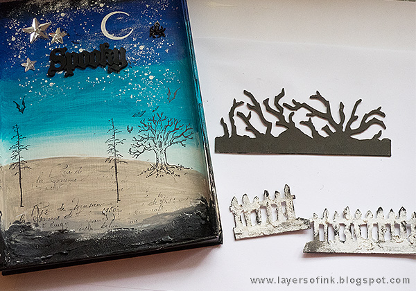 Layers of ink - Halloween Shadow Box Tutorial by Anna-Karin with Tim Holtz Sizzix dies