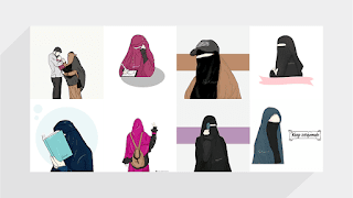 77+ Gambar Kartun Muslimah Bercadar HD