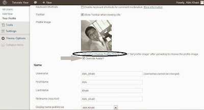 how to add admin picture in wordpress