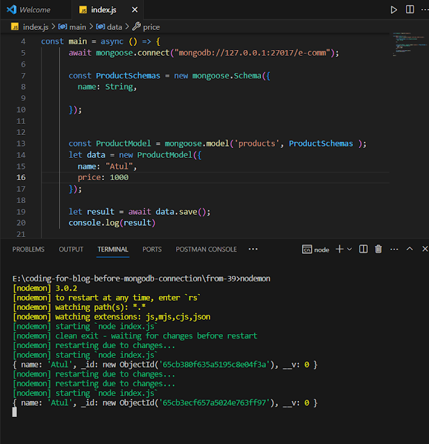Mongoose with Node js