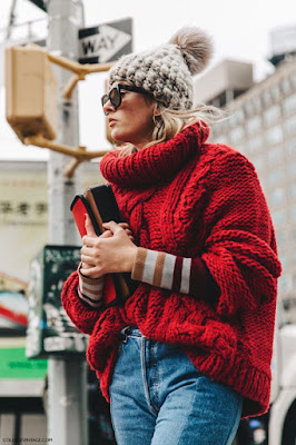 Jersey de lana rojo overside