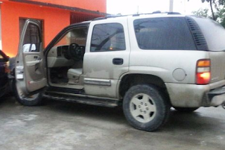 Aseguran camioneta y arma en fraccionamiento El Mezquite de Reynosa Tamaulipas