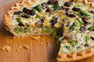 Brunch - Broccoli, Mushroom and Three Cheese Quiche
