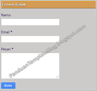 Contact Form Widget Terbaru Formulir Kontak Blogspot