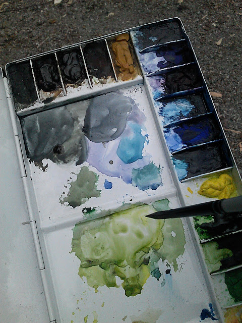 folding metal watercolor palette for travel art kit
