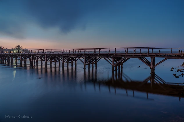 Old Wooden Bridge Woodbridge Island After Sunset Copyright Vernon Chalmers