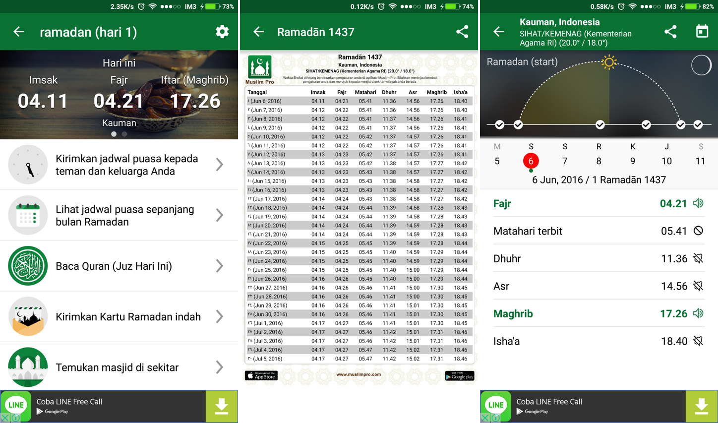 3 Aplikasi Jadwal Imsakiyah Ramadhan 2016 Seluruh Kota di 