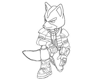 #20 Fox McCloud Coloring Page