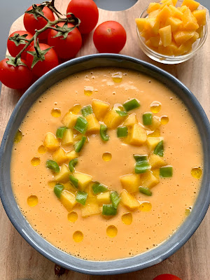 GAZPACHO DE MELOCOTÓN. Receta Fácil y LIGERA en 5 Minutos