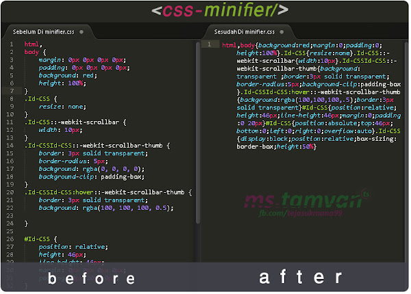 CSS Minifier Kompres Css Untuk Mempercepat Loading Blog