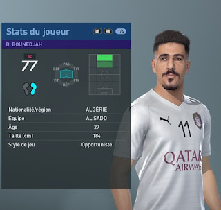 PES 2019 Faces Baghdad Bounedjah by TiiToo Facemaker