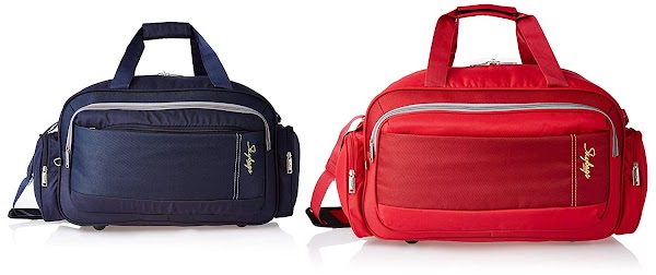 Skybags Cardiff Polyester 55 cms Blue Travel Duffle + Cardiff Polyester 55 cms Red Travel Duffle (DFCAR55BLU + DFCAR55RED) 
