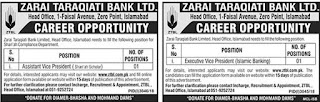ZTBL Bank Jobs 2019 for Assistant and Executive Vice Presidents