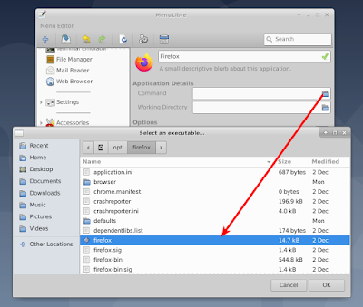 Menulibre add firefox