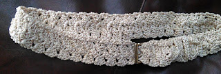 Sweet Nothings Crochet free pattern blog, free crochet belt pattern, photo of the belt,