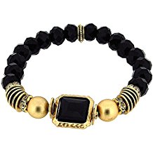 FJ1099 - Park Lane Bracelet Perles Noires et Dorées