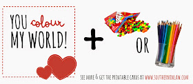 You colour my world - Skittles Valentines Gift Idea - Punny Valentines Gift Ideas Free Printable Valentines Cards