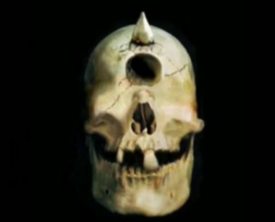 cranio 1 olho e 1 chifre