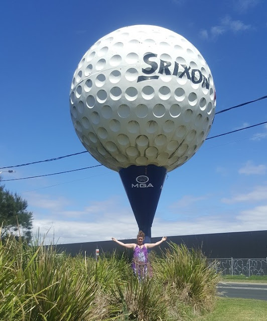 Cheltenham | BIG Golf Ball. Capital Golf Course business sculpture