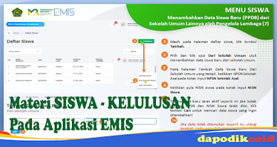 Materi SISWA - Kelulusan  EMIS