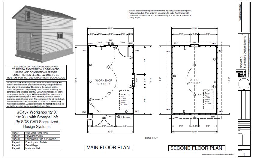 shed drawings plans