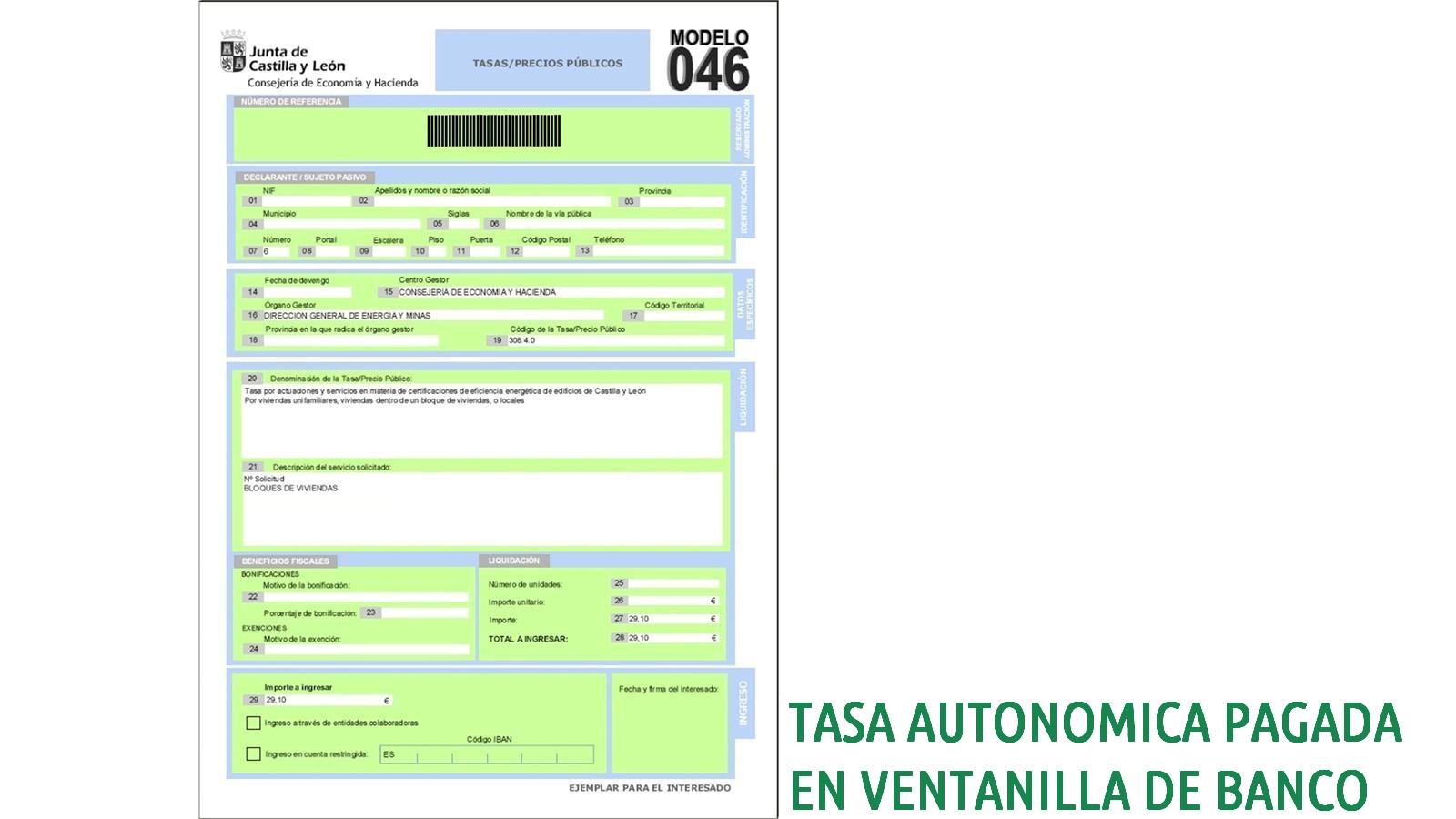 precio del certificado energetico en palencia