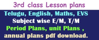 AP Class 3 All Subject Lesson plans | All at one place | Written By Srinivas