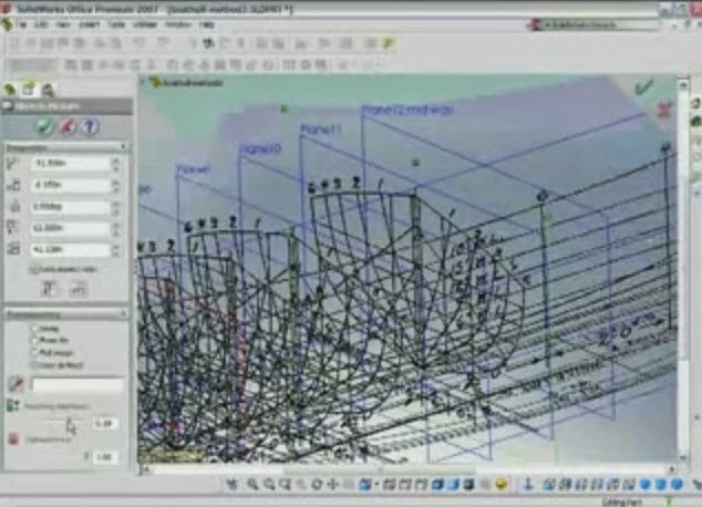How to Design a Boat Hull with Free Form Featurs tool in SolidWorks 