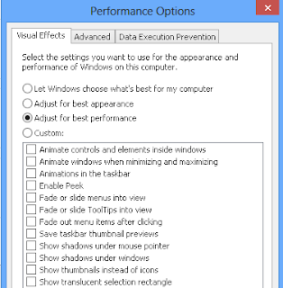 Adjust for Best Performance windows 8 step 3