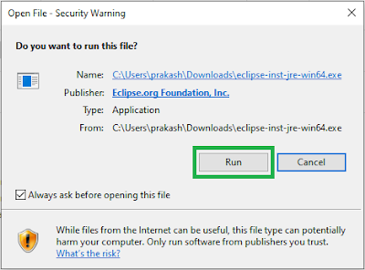 Run eclipse executable file