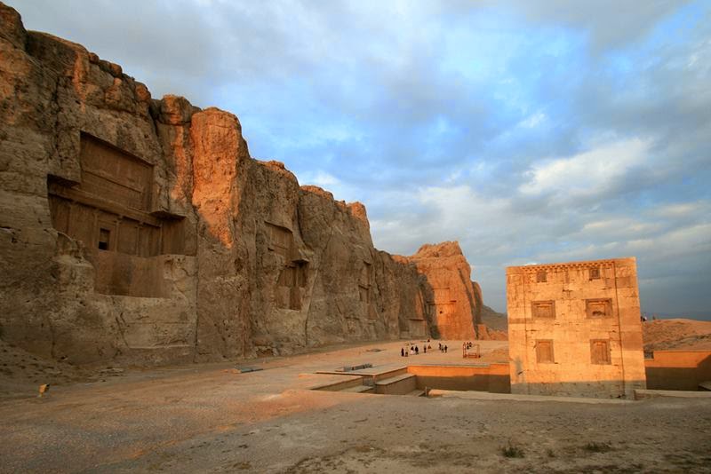 Naqsh-e Rostam or The Throne of Rustam is an ancient burial site for Persian Kings.