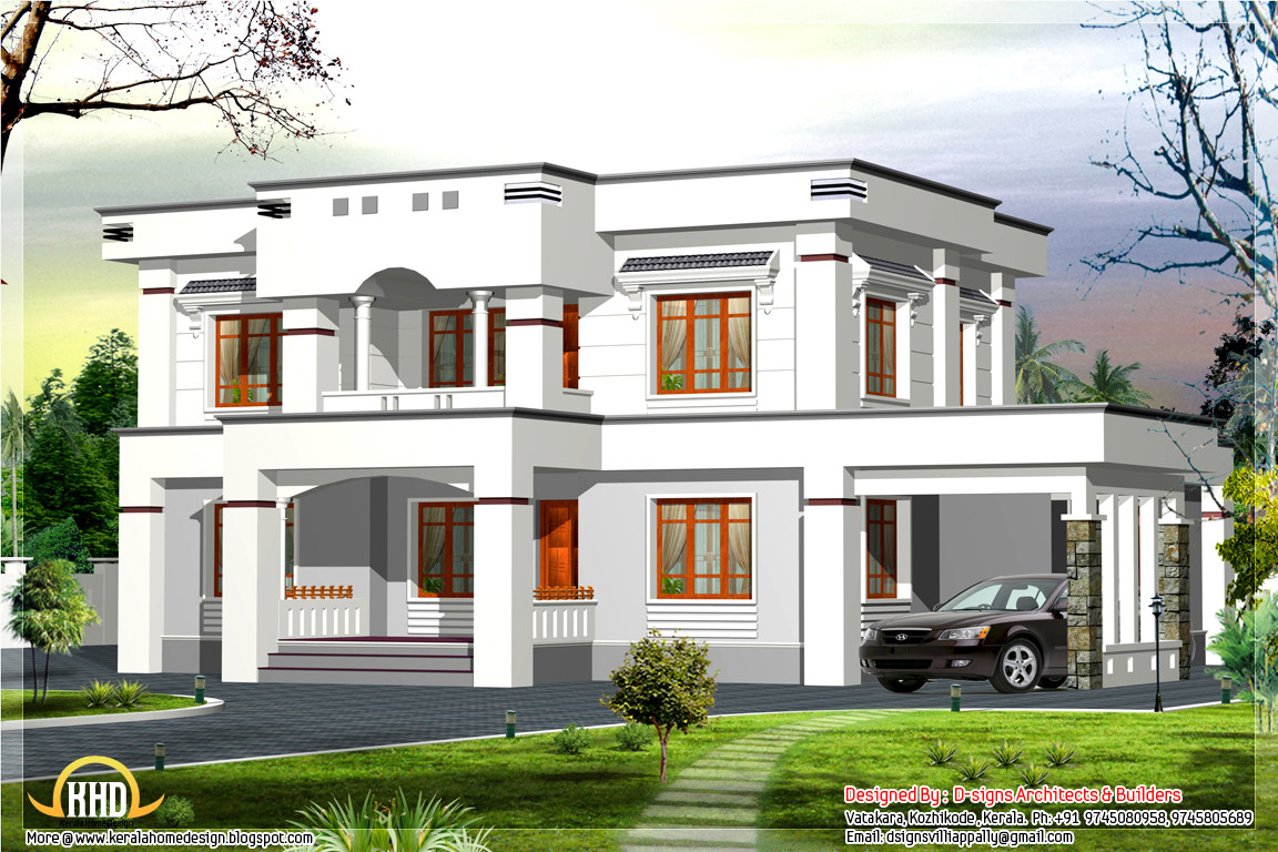 Roof Flat Design Modern House