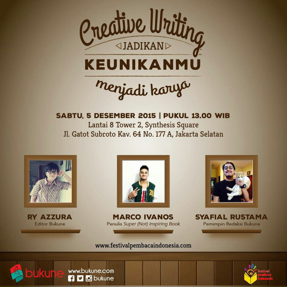 Creative Writing Jadikan Keunikanmu Sebuah Karya Penerbit Bukune