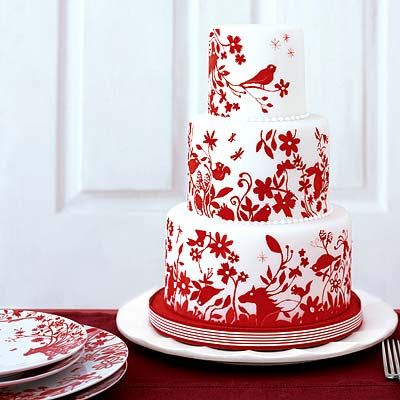 christmas wedding cake