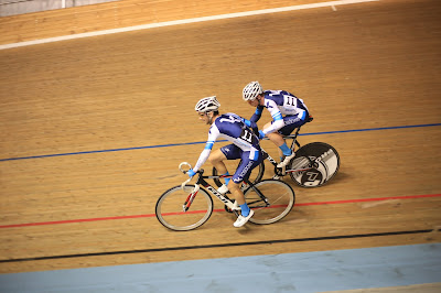 Track cycling sling at Madison of Melbourne