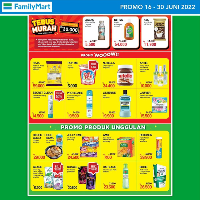 Katalog Family Mart Periode 16 s.d 30 Juni 2022