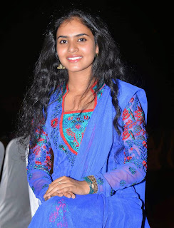 Sukruthi Actress In Blue Dress 007