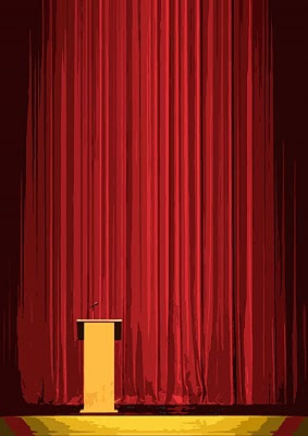 red curtain